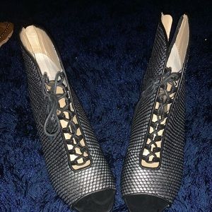 I.N.C. Evening Peep-Toe Lace-Up Bootie